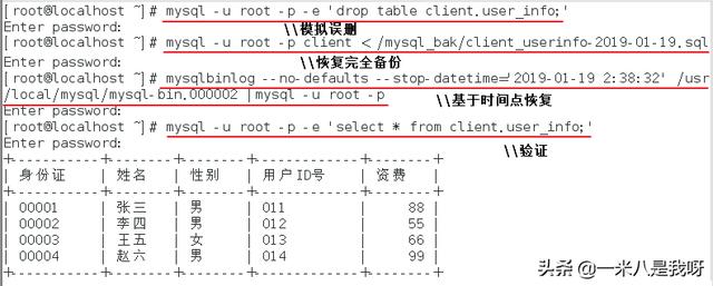 MySQL备份案例